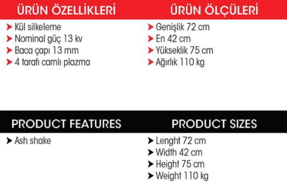 Dört Camlı Çift Kapaklı Döküm Şömine Soba (Kopya) - 3
