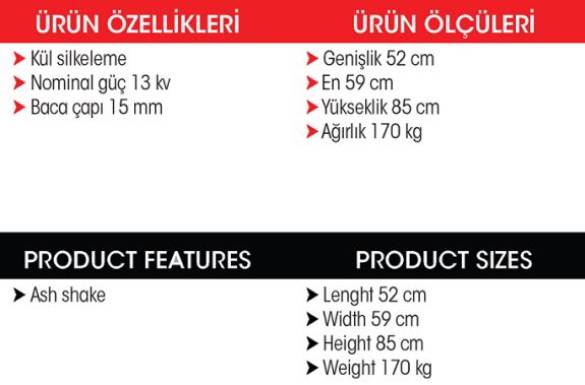 Sirus Döküm Fırınlı Şömine Kuzine Soba (Kopya) - 9